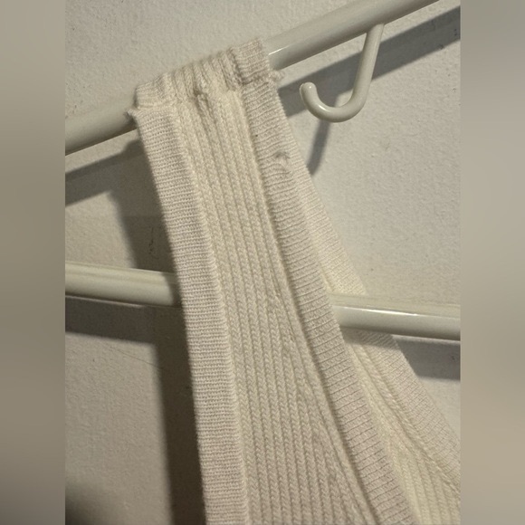 Lauren Ralph Lauren Knit Crochet Dress White Sleeveless lined cotton flare XS - Picture 4 of 6